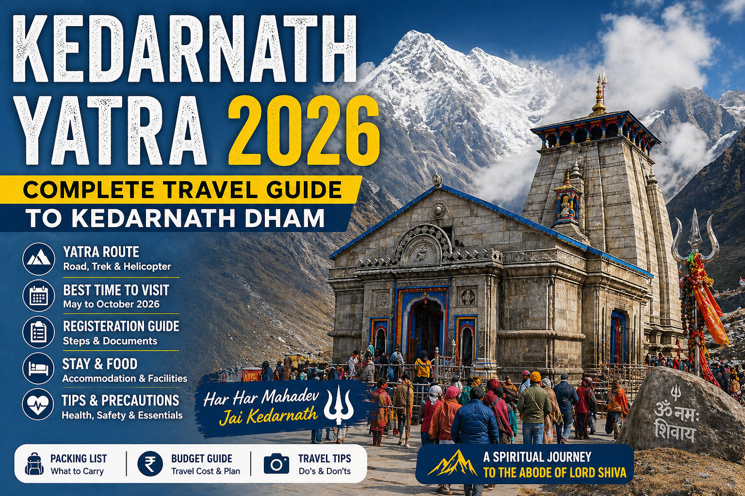Kedarnath Yatra 2026: Complete Travel Guide to Kedarnath Dham